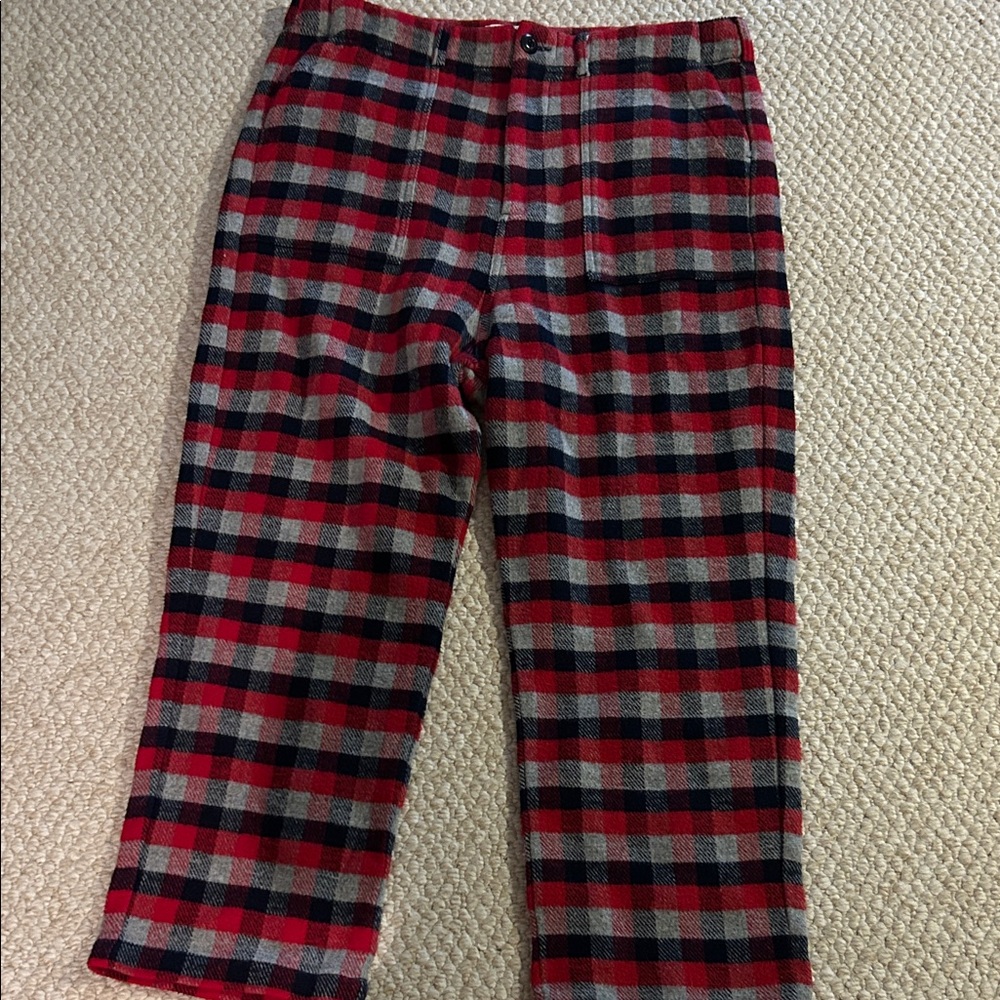 The Great Flannel Plaid Pants - Red and Black